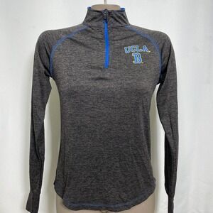 UCLA Bruins NCAA Colosseum Gray Blue 1/4 Zip Training Top Women's SMALL